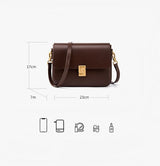 Bolsa de couro de vaca feminina
